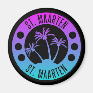 Imán St. Maarten Blue Gradient Sint Martin