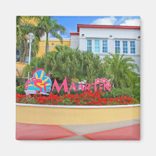 Imán St. Maarten, signo positivo, fotografía, holandes