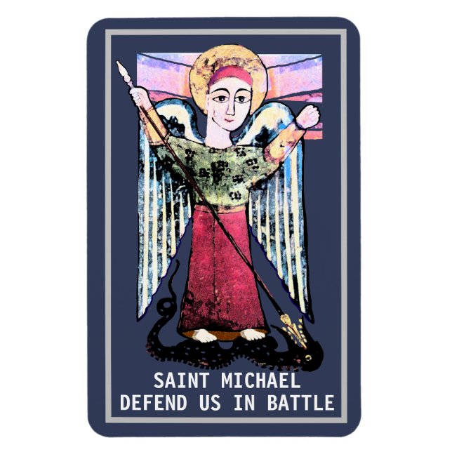 Imán St Michael nos defiende  (Vertical)