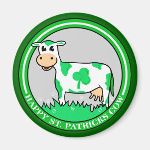 Imán ST. Mimán Shamrock de Vaca de San Patricio