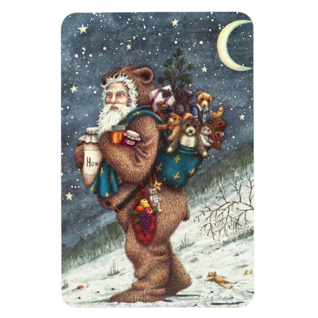 IMÁN ST. NICK EN TEDDY BEAR SUIT, NAVIDADES TEDDIES (Vertical)