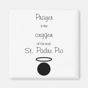 Imán St. Padre Pio Quote Magnet