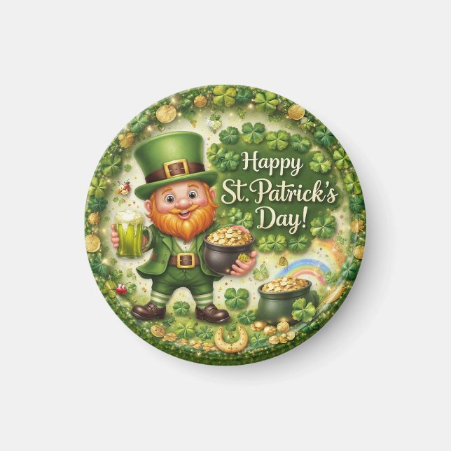 Imán St. Patrick’s Day Leprechaun Keychain (Frente)