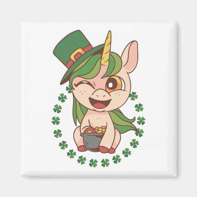 Imán St Patrick Unicorn (Frente)