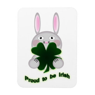 Imán St. Patricks Bunny Orgulloso de ser el Shamrock ir