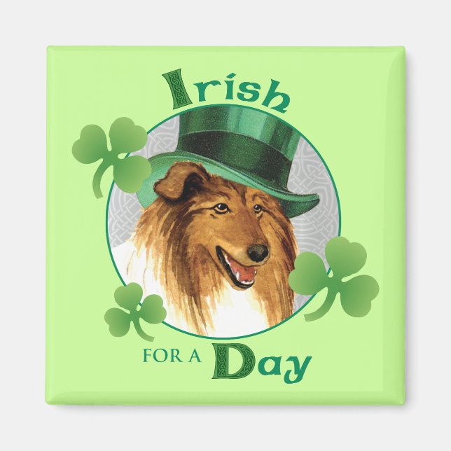 Imán St. Patrick's Day Collie (Frente)