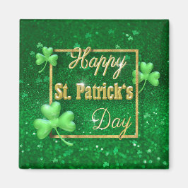 Imán St. Patrick's Day Gold Shamrock