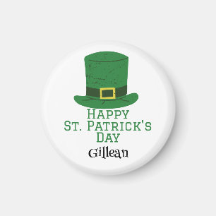 Imán St. Patrick's Day gorra verde irlandés con suerte