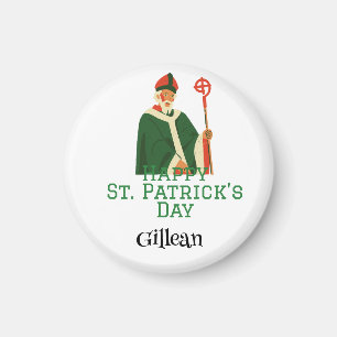 Imán St. Patrick's Day Irish green hat lucky Shamrock