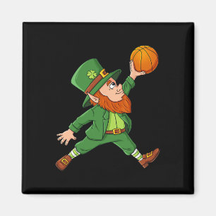Imán St Patricks Day Leprechaun Basketball Lucky Boys G