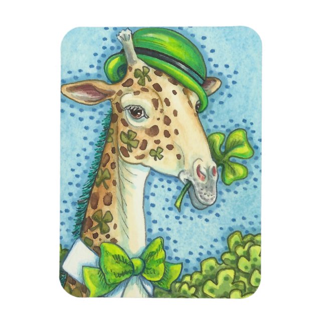 Imán St. Patrick's Day LUCKY IRISH GIRAFFE MAGNET (Vertical)