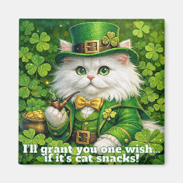 Imán St. Patrick's Day Silly Cat Leprechaun Magnet