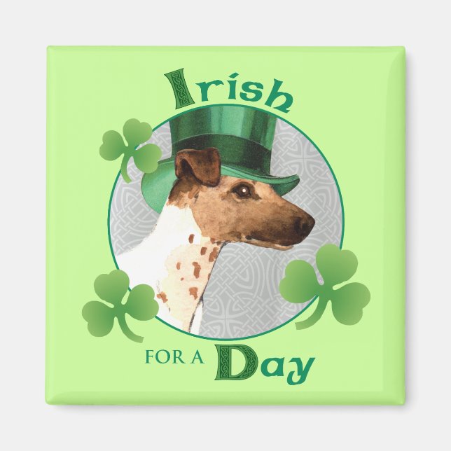 Imán St. Patrick's Day Smooth Fox Terrier (Frente)