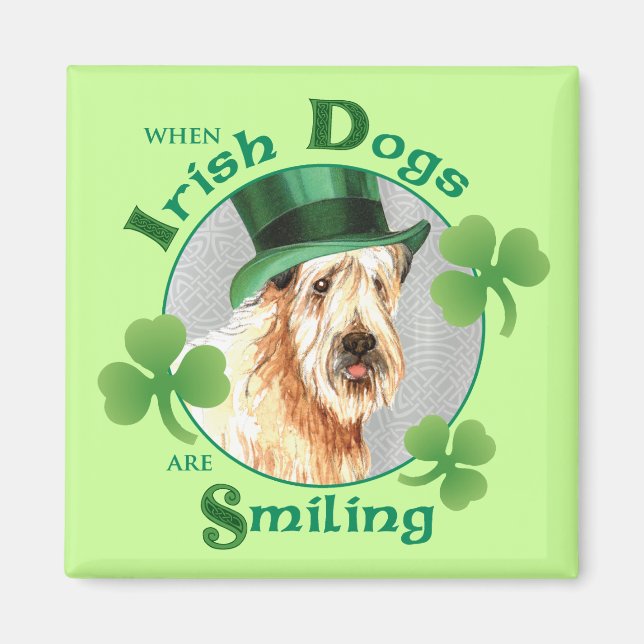 Imán St. Patrick's Day Wheaten Terrier (Frente)