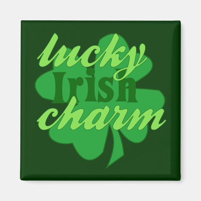 Imán St. Patrick's Heart Lucky Charm (Frente)