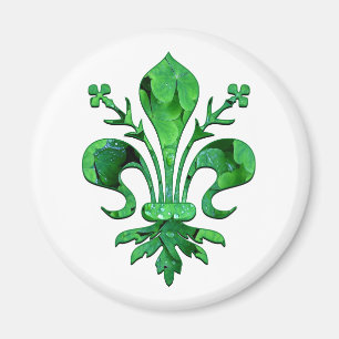 Imán St. Patrick's Lucky Fleur de lis Magnet