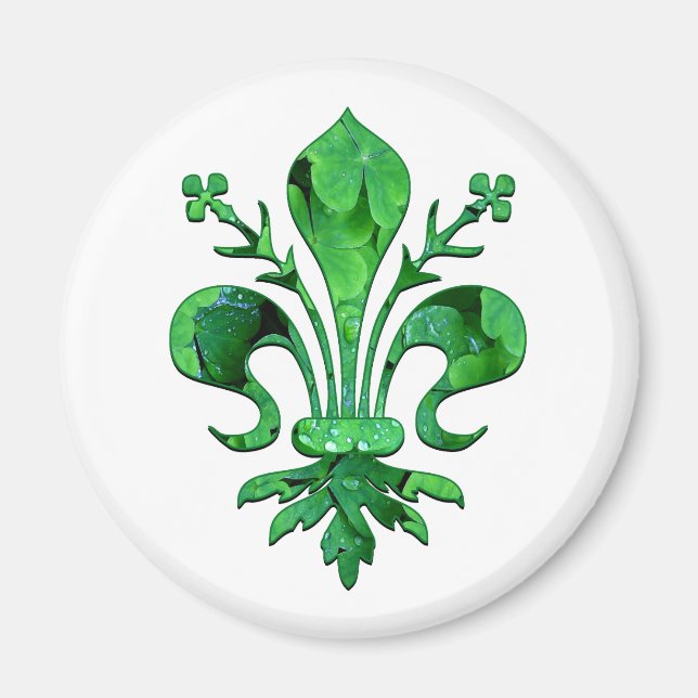 Imán St. Patrick's Lucky Fleur de lis Magnet (Frente)