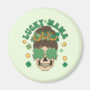 Imán St. Patrick's Lucky Mama Skeleton