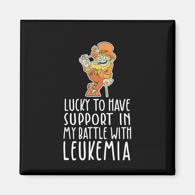Imán St Patrones Cuatro Alumnos Leprechaun Leukemia A (Frente)
