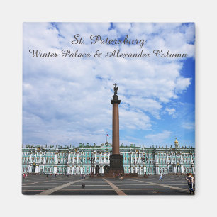 Imán St Petersburg, palacio del invierno y columna de
