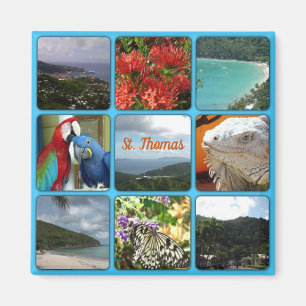 Imán St Thomas - collage de fotos escénico