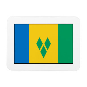 Imán St. Vincent y la bandera de las granadinas