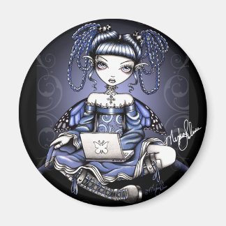 Imán Stacy Blue Lab Top Fairy Magnet