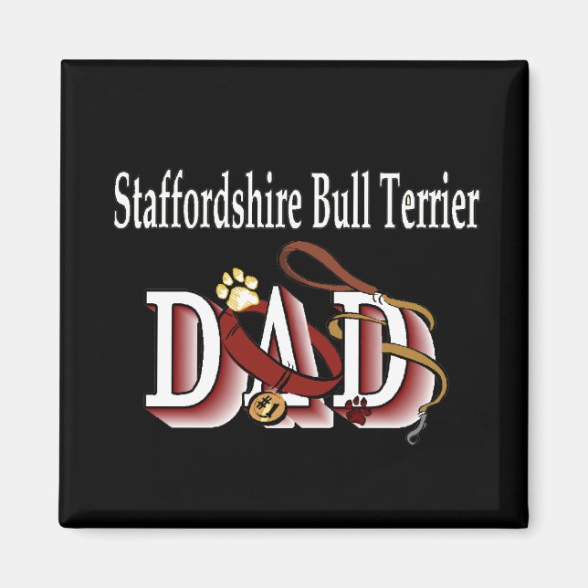 Imán staffordshire bull terrier dad Magnet (Frente)