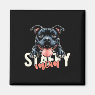 Imán Staffy Mom Staffordshire Bull Terrier Dog Tattoo F