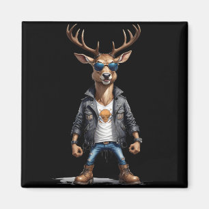 Imán Stag Biker Rebel Leather Jacket Estilo Guay Urban