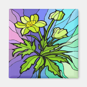 Imán Stain Glass Daisy Magnet