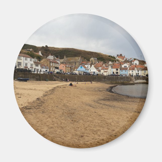 Imán Staithes Harbour Beach and Village Front (Frente)