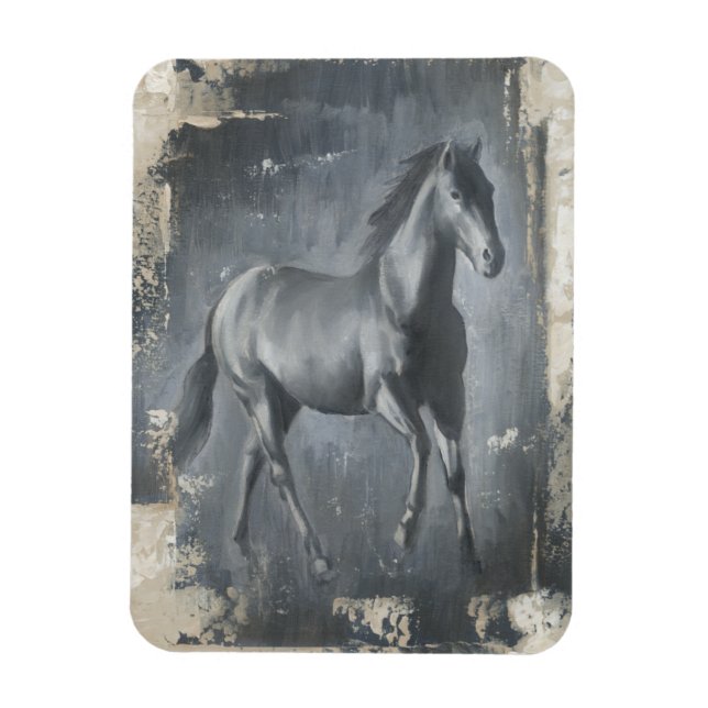 Imán Stallion de carreras negras (Vertical)