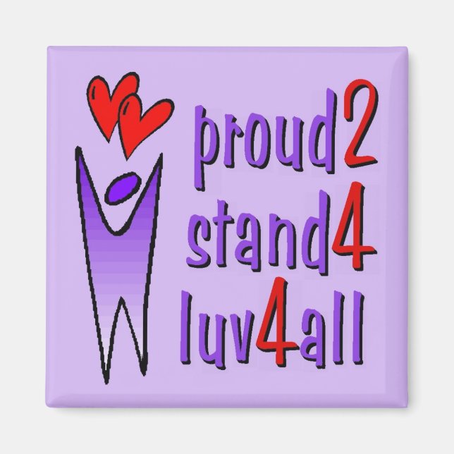 Imán Stand For Love - Lavender (Frente)