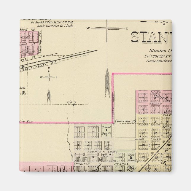 Imán Stanton y Pilger, Nebraska (Frente)