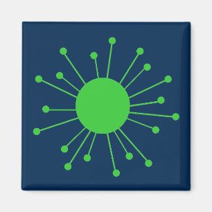 Imán Starburst Retro de Mid Century