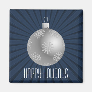 Imán Starburst Stripes Ornament Magnet, Azul oscuro