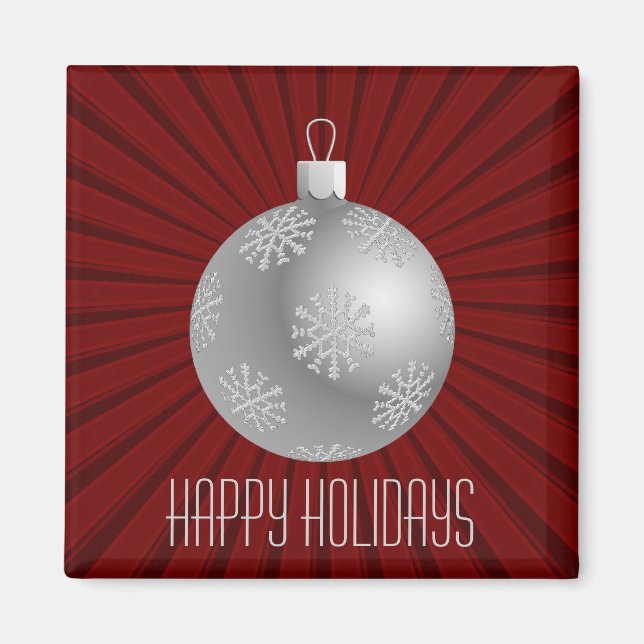 Imán Starburst Stripes Ornament Magnet, Red Oscura (Frente)