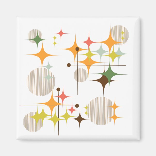 Imán Starbursts e Globos modernos de mediados del siglo (Frente)