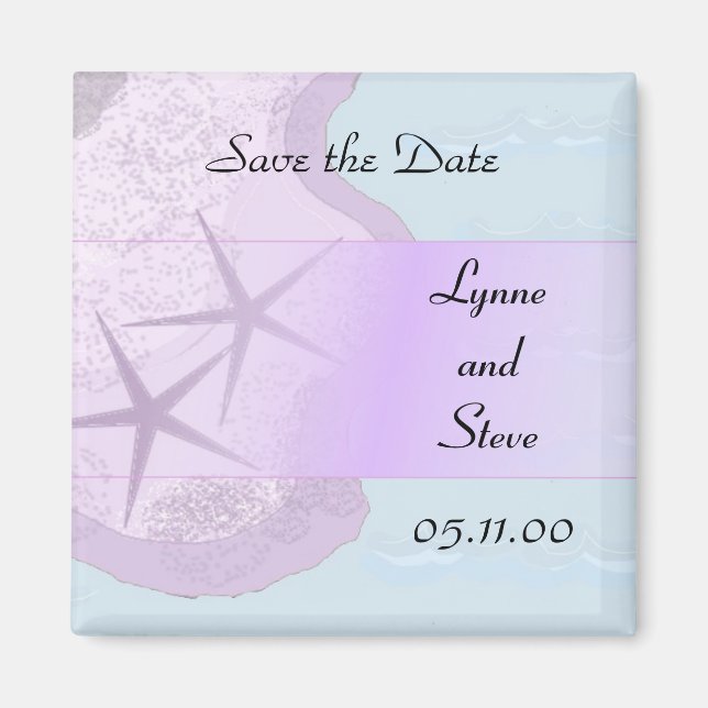 Imán Starfish and Ocean Save the Date (Frente)