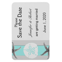 Imán Starfish de banda gris y Aqua Salven la fecha