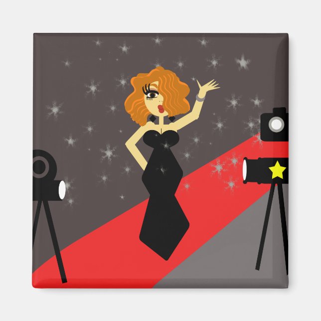 Imán Starlet Hollywood Diva Magnet (Frente)