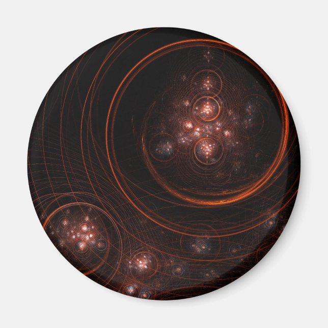 Imán Starlight Abstract Art Round Magnet (Frente)