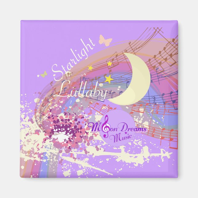 Imán Starlight Lullaby Colorsplash Square Magnet (Frente)