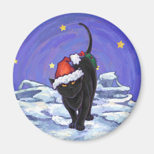 Imán Starry Night Black Cat Navidades