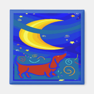 Imán Starry Night Dachshund