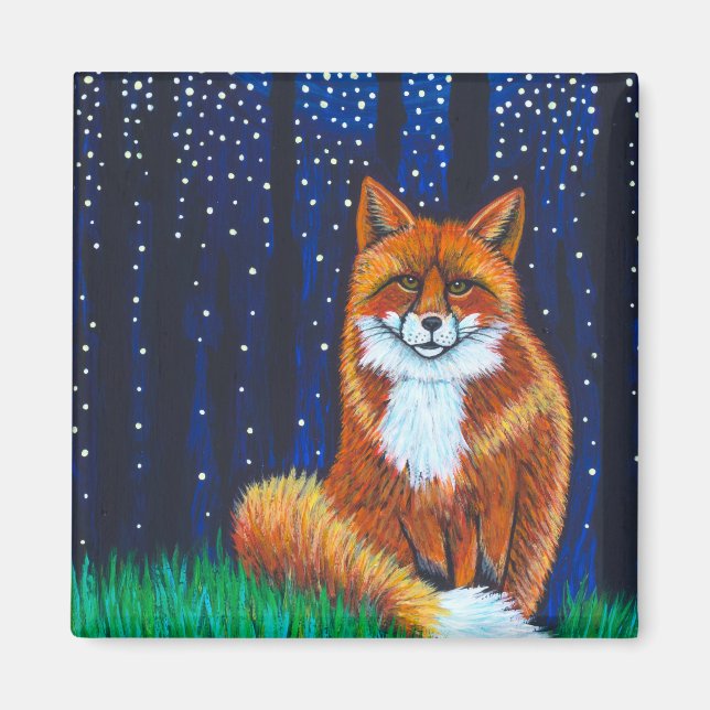 Imán Starry Night Fox (Frente)
