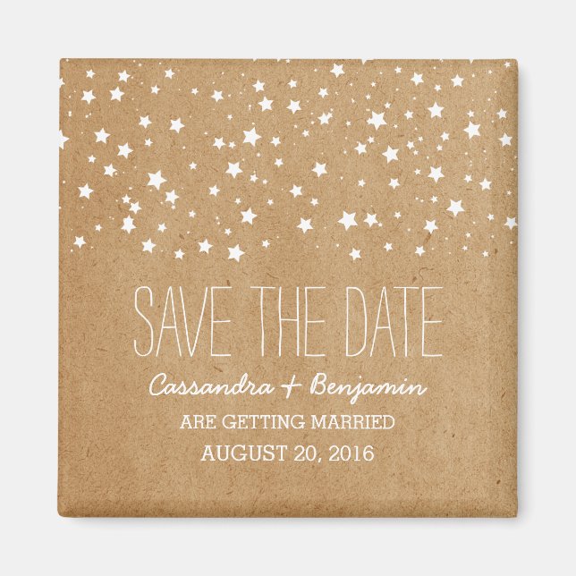 Imán Starry Night Save the Date Magnet (Frente)