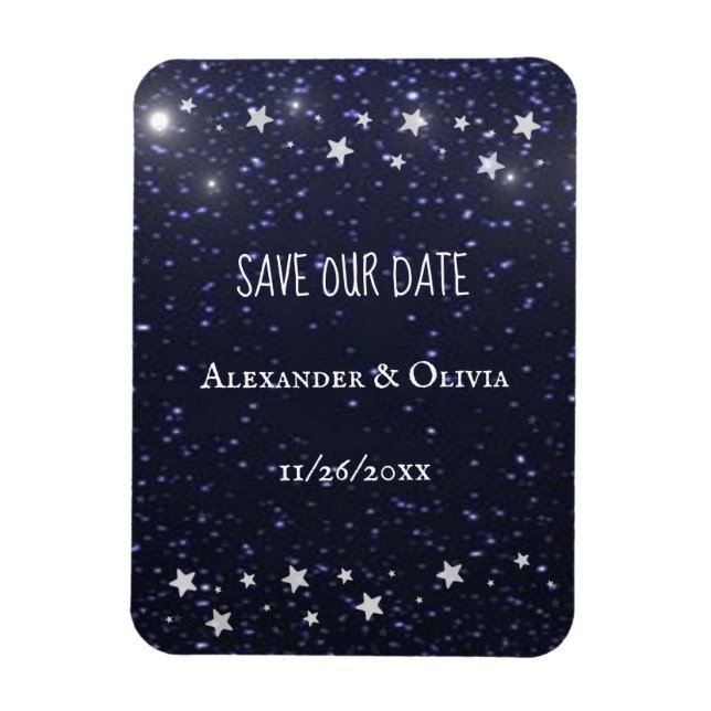 Imán Starry Night Save The Date Magnet (Vertical)