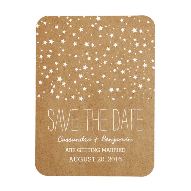 Imán Starry Night Save the Date Premium Magnet (Vertical)